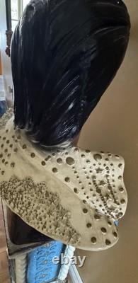 Large Bust- Elvis Presley -Superb Likeness With RARE Stand Vintage