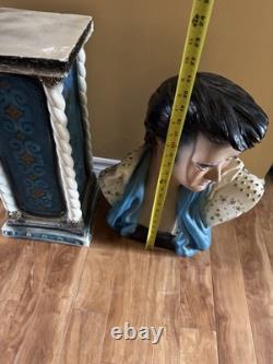 Large Bust- Elvis Presley -Superb Likeness With RARE Stand Vintage