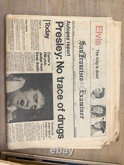 Large collection of rare Elvis Presley Death newspapers