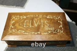 MBK Elvis Presley Music Box Plays 8 Songs with8 Turn Keys by Sankyo Wood RARE