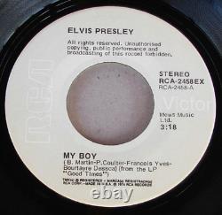 MEGA RARE RCA-2458EX Elvis Presley Loving Arms / My Boy RCA USA FOR EXPORT