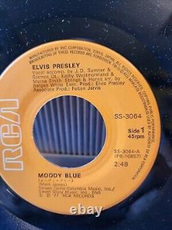 Mega Rare Elvis Presley Misprint Label Japan Moody Blue