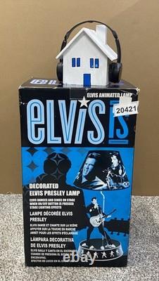 NEW! ELVIS PRESLEY RARE VINTAGE 1999 ANIMATED LAMP Dances & Sings To Hound Dog