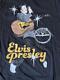 New Super Rare Elvis Presley Embroidered Distressed T-shirt L