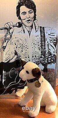 Official ELVIS PRESLEY RCA Victor NIPPER Stuffed, Plush DOG Vintage MINT RARE