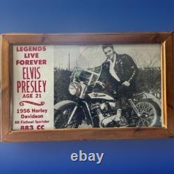 Original 1956 Elvis Presley Harley Davidson Promotional Ad Poster Age 21 RARE
