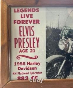 Original 1956 Elvis Presley Harley Davidson Promotional Ad Poster Age 21 RARE