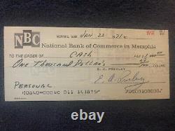 Original Elvis Presley signed check from the Graceland Archives with LOA- RARE