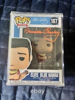 PRISCILLA PRESLEY Signed ELVIS Blue Hawaii FUNKO POP #187 JSA COA RARE