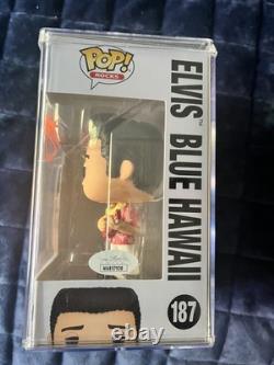 PRISCILLA PRESLEY Signed ELVIS Blue Hawaii FUNKO POP #187 JSA COA RARE