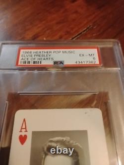 PSA 6 ELVIS PRESLEY 1966 Heather Music Card ACE of HEARTS Rare Low Pop