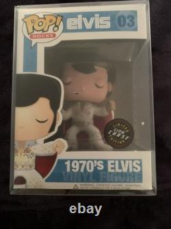 Pop! Rocks 1970's Elvis- Rare CHASE In Protective Case Mint In Box