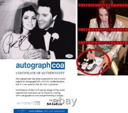 Priscilla Presley signed ELVIS 8x10 Photo EXACT PROOF b Wedding ACOA COA Rare
