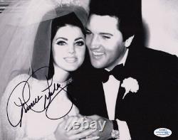 Priscilla Presley signed ELVIS 8x10 Photo EXACT PROOF b Wedding ACOA COA Rare