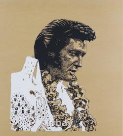 Pristine vintage Elvis Presley silkscreen by K. Chillis 1978. MINT. RARE