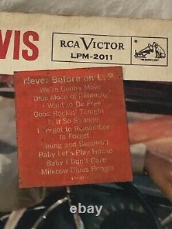 RAREElvis Presley LPA Date With Elvis LPM-2011First PressingRed Lyric Card