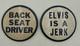 Rare 1950s Elvis Presley Is A Jerk Pinback Button Lot Of 2 Anti Elvis Hate 3.5