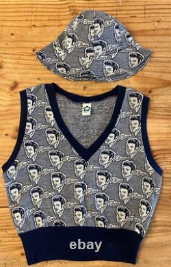 RARE 1960s Elvis Presley Knit Vest & Hat Set Cathy Thousand Oaks CA Original