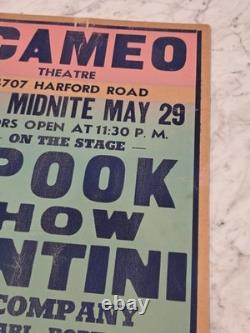 RARE 1960s Frankenstein Spook Show Window Card Poster Elvis Presley Carolina