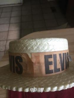 RARE 1970s Elvis Presley Souvenir Summer Concert Tour Hat From Las Vegas Hi