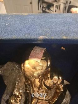 RARE 1977 Sincerely Elvis Presley McCormick Gold Decanter Music Box 16 (A242)