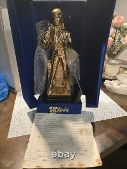 RARE 1977 Sincerely Elvis Presley McCormick Gold Decanter Music Box 16 (A242)