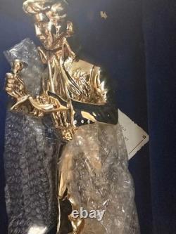 RARE 1977 Sincerely Elvis Presley McCormick Gold Decanter Music Box 16 (A242)