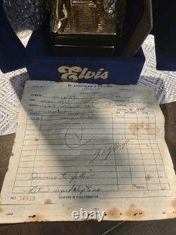 RARE 1977 Sincerely Elvis Presley McCormick Gold Decanter Music Box 16 (A242)