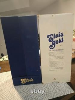 RARE 1977 Sincerely Elvis Presley McCormick Gold Decanter Music Box 16 (A242)