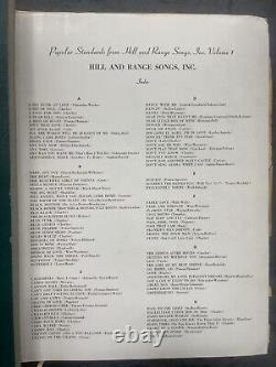 RARE 20s-50s Hill & Range Songs Sheet Music Book 179 Songs, Elvis Presley & More