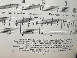 RARE 20s-50s Hill & Range Songs Sheet Music Book 179 Songs, Elvis Presley & More