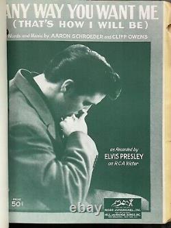 RARE 20s-50s Hill & Range Songs Sheet Music Book 179 Songs, Elvis Presley & More