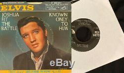 RARE 45 W / PS Elvis Presley Joshua Fit Battle B/W Known Only To Him 447-0651