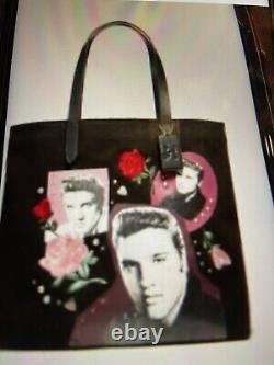 RARE Coach x Elvis Presley Collage Floral Embellished Canvas Tote F25882