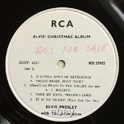 RARE ELVIS PRESLEY 1957 Christmas Album NM UK WHITE LABEL TEST PRESSING RCA