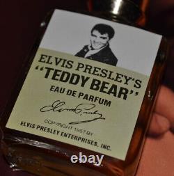 RARE ELVIS PRESLEY 1957 PERFUME Teddy Bear with Box Perfect LABEL Free Ship
