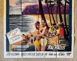 RARE! ELVIS PRESLEY 3-Sheet 1961 BLUE HAWAII Movie Poster! 81x41 210x104cm L@@K