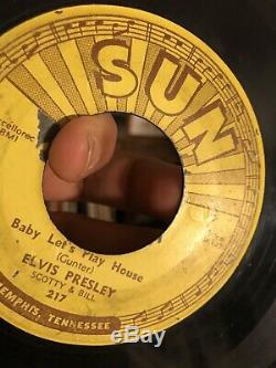 RARE ELVIS PRESLEY 45 RPM SUN 217 ORIGINAL 1955 Push Marks With Warp
