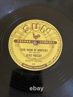 RARE ELVIS PRESLEY 78 Blue Moon Kentucky Thats All Right SUN 209 U-129-2 #72