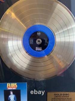 RARE! ELVIS PRESLEY Limited Edition 1 OF 50 Gold Disc LP Vinyl Record Award