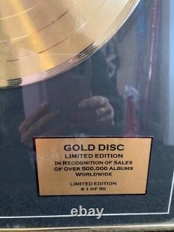 RARE! ELVIS PRESLEY Limited Edition 1 OF 50 Gold Disc LP Vinyl Record Award
