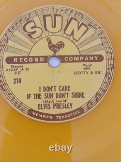 RARE ELVIS PRESLEY Sun Records- Color Vinyl 78' Set Of 5 70s REISSUE (VG+ / NM)