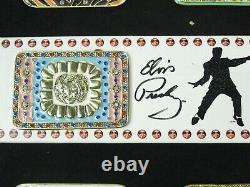 RARE ELVIS Presley Belt Buckle Collection Framed Wall Art 20 X 16 23 Piece