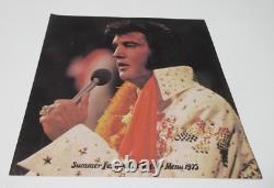 RARE! EXCELLENT! 1975 Elvis Presley Summer Festival Souvenir Menu + Poster