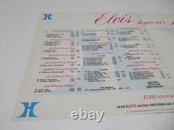 RARE! EXCELLENT! 1975 Elvis Presley Summer Festival Souvenir Menu + Poster