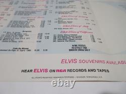 RARE! EXCELLENT! 1975 Elvis Presley Summer Festival Souvenir Menu + Poster