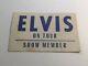 Rare Elvis On Tour Show Member / Estate Of Sonny West