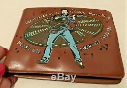 RARE Elvis Presley 1956 Brown Wallet Elvis Front with Song Titles RARE STYLE