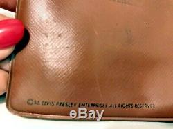 RARE Elvis Presley 1956 Brown Wallet Elvis on Front with Song Titles HTF Style