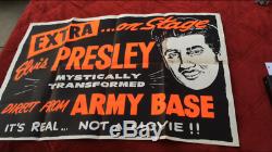 RARE Elvis Presley 1958 Concert Poster Appearance Army Base Germany Spook Show